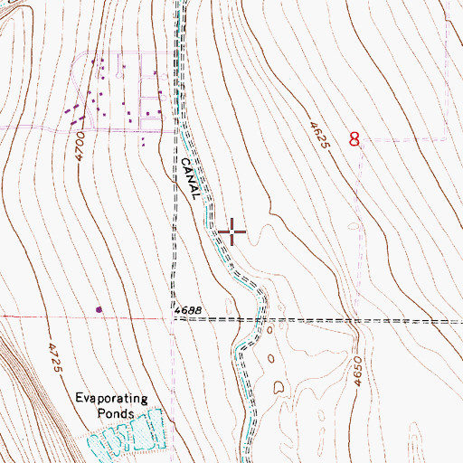 Topographic Map of Ashford Acres, UT