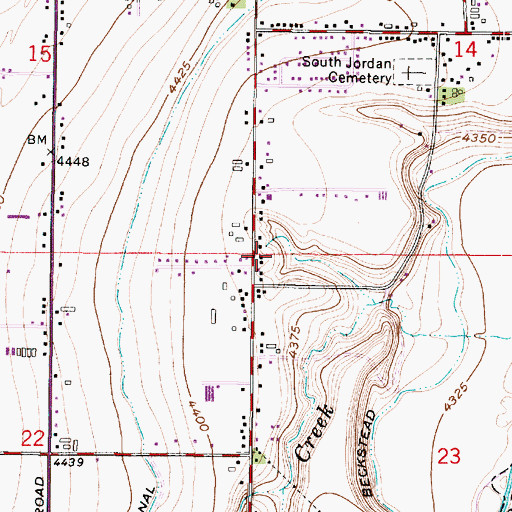 Topographic Map of Dusty Downs Estates, UT
