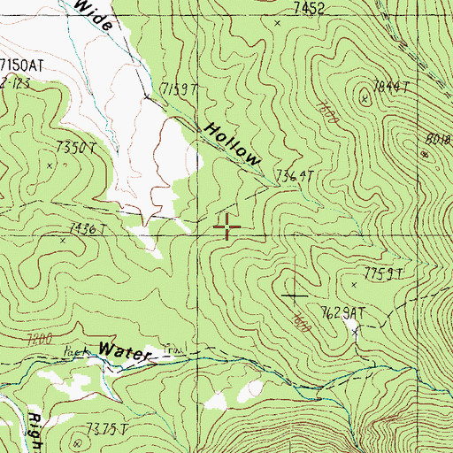 Topographic Map of Bark Hollow, UT