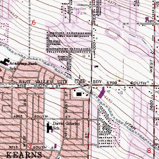 Topographic Map of El Joy Plaza, UT