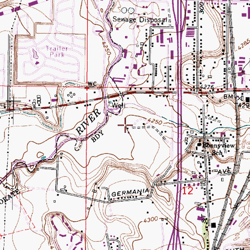 Topographic Map of Hunters Woods Condo, UT