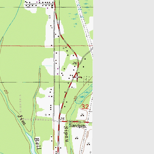 Topographic Map of Little Saint Louis Church, AL