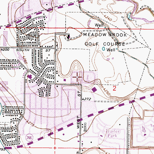Topographic Map of Meadowbrook Village Condo, UT
