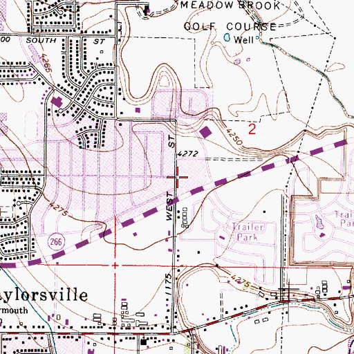 Topographic Map of Mountain View Park Condo, UT