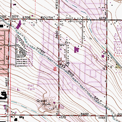 Topographic Map of Park Heights Condo, UT