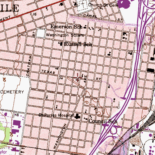 Topographic Map of Saint Lukes Baptist Church, AL