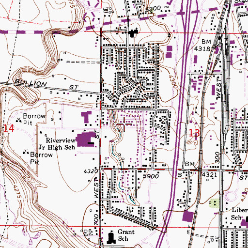 Topographic Map of Riverview Acres, UT