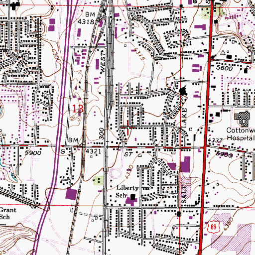 Topographic Map of Rogers Mini Warehouse Condo, UT