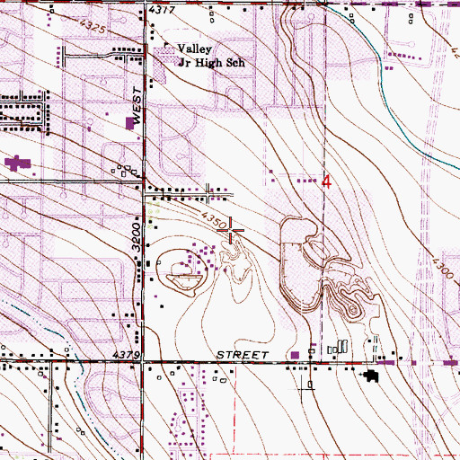 Topographic Map of Roxborough, UT