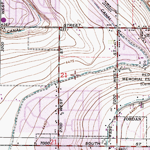 Topographic Map of Steadman Estates - Numbers 2-5, UT