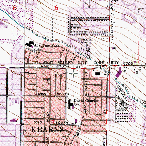 Topographic Map of Saint Andrews Park Condo, UT