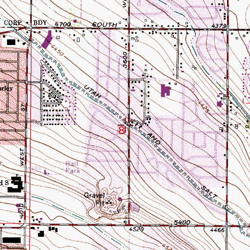 Topographic Map of Valley Heights Twin Home Condo, UT
