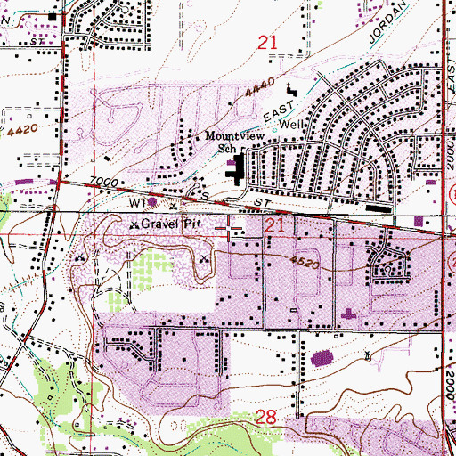 Topographic Map of Vista Ventes, UT