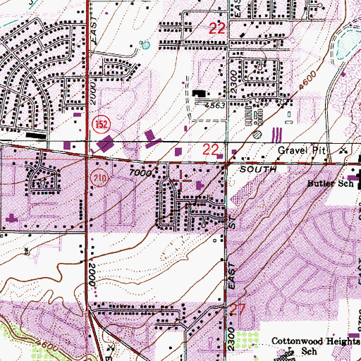 Topographic Map of Virginia Square Condo, UT