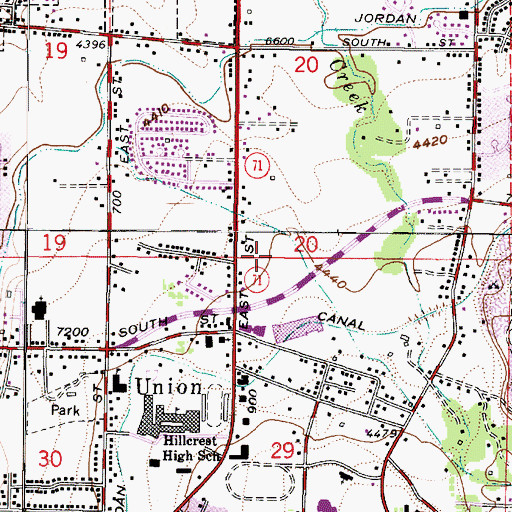 Topographic Map of Essex Court Condo, UT