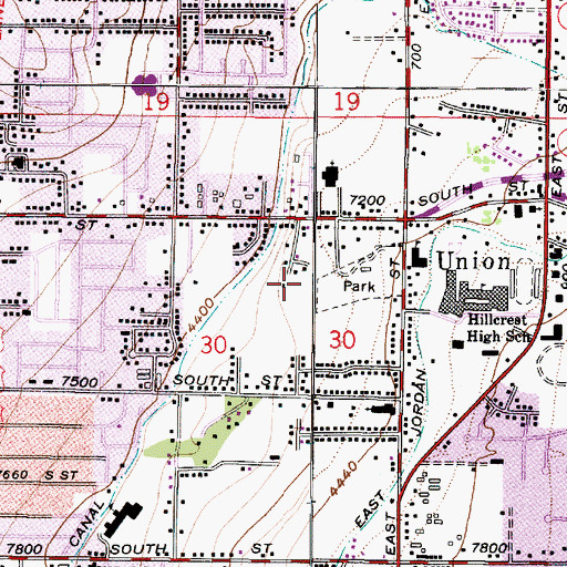 Topographic Map of Fort Union Cove Condo, UT
