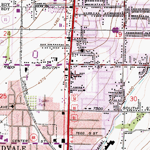 Topographic Map of Nicoletti Drive, UT
