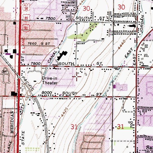 Topographic Map of Harvel Park Condo, UT