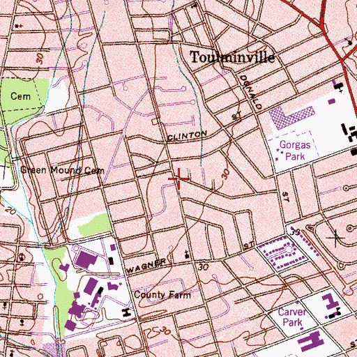 Topographic Map of Saint Mark Christian Church, AL