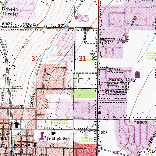 Topographic Map of Williamsburg Park Condo, UT