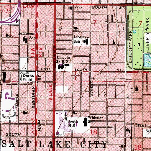 Topographic Map of Webb and Palmers Addition, UT