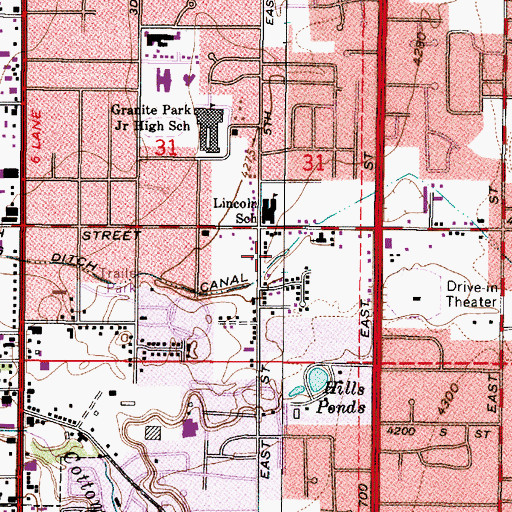 Topographic Map of Woodcreek Condo, UT