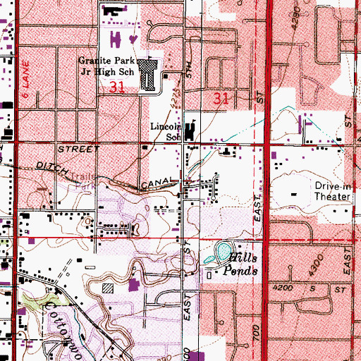 Topographic Map of Woodcreek Glen Condo, UT