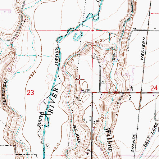 Topographic Map of LKC Jordan View Estates, UT