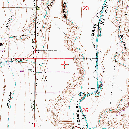 Topographic Map of Kinney Estates, UT