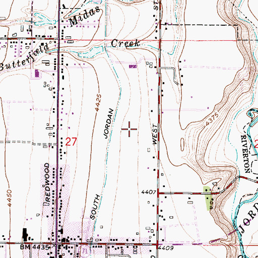 Topographic Map of Farm Meadows, UT