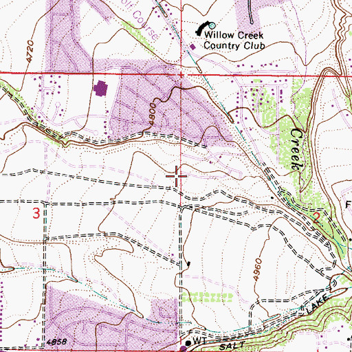 Topographic Map of Willow Wick Estates, UT
