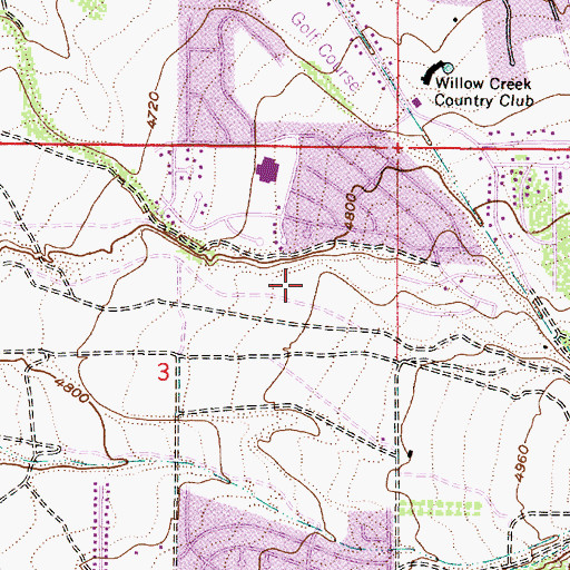 Topographic Map of Willow Creek Hills, UT