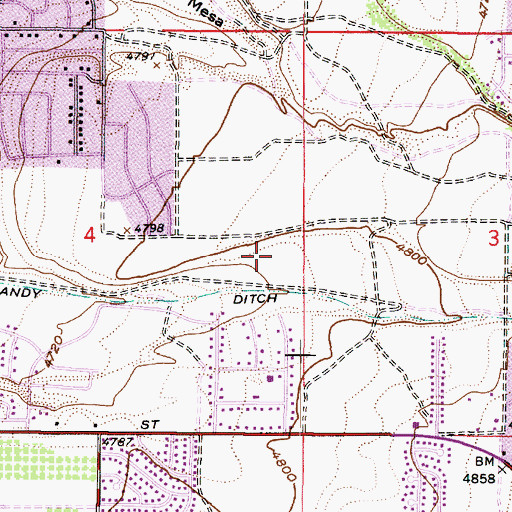 Topographic Map of South Bridge Plat A, UT