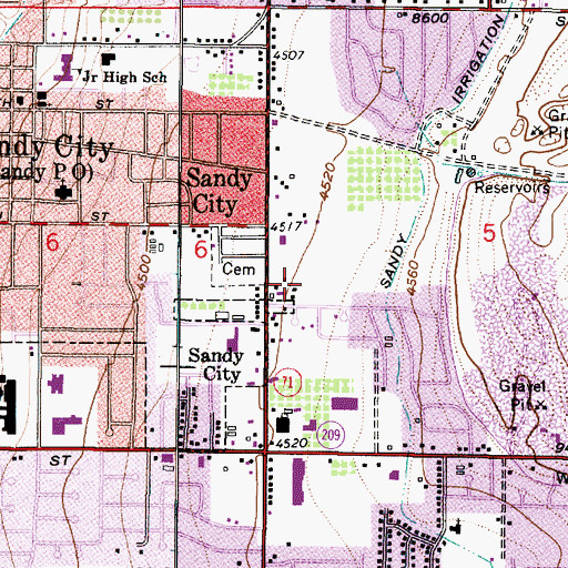 Topographic Map of Gatewood Condo, UT