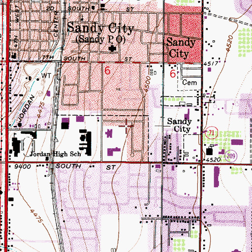 Topographic Map of Mount Jordan Addition, UT