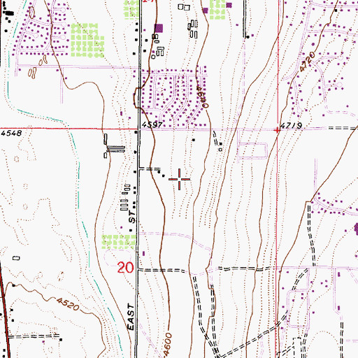 Topographic Map of Silversmith Estates, UT