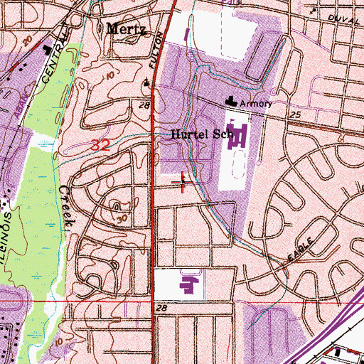 Topographic Map of Saint Monicas Catholic Church, AL