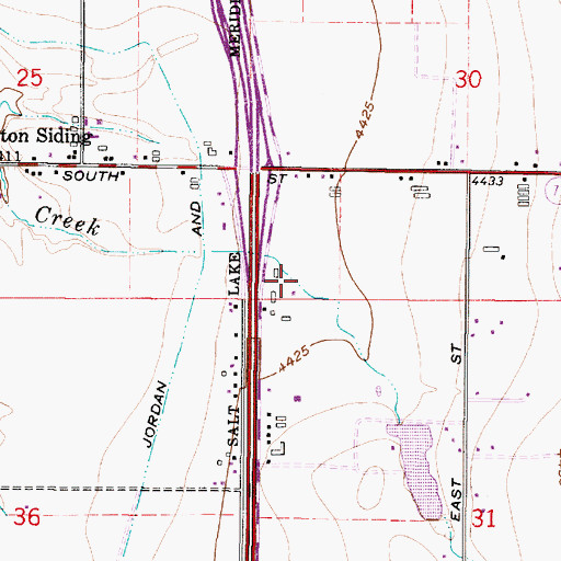 Topographic Map of Burningham Industrial, UT