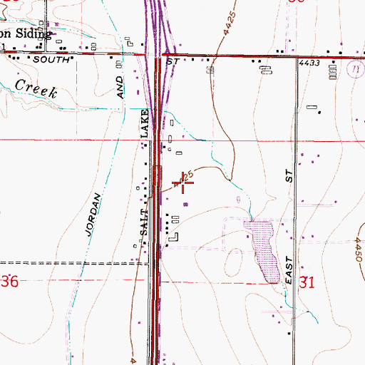 Topographic Map of Draper Commercial Parkway, UT