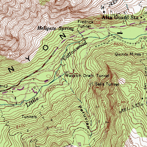 Topographic Map of Blackjack Village Condominiums, UT