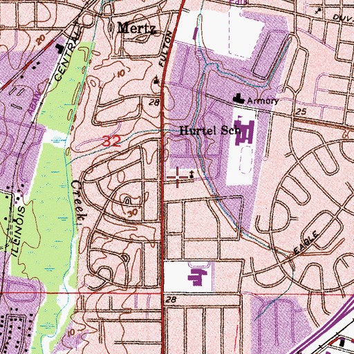 Topographic Map of Saint Monicas School, AL