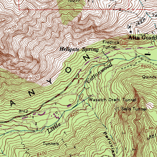 Topographic Map of Sugarplum Condominiums, UT