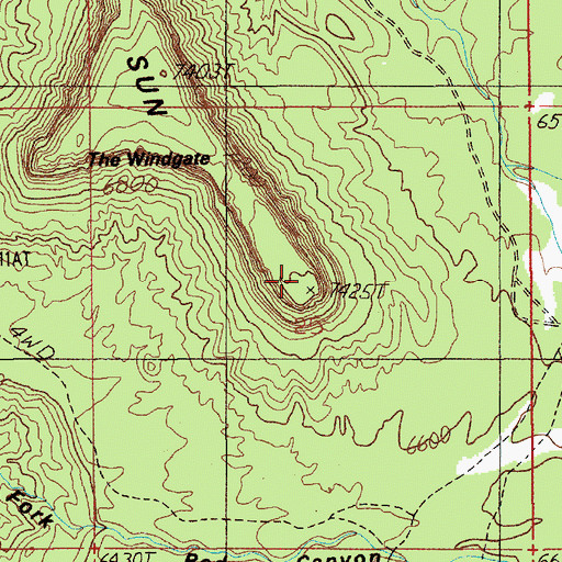 Topographic Map of Tables of the Sun, UT