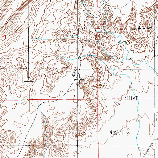 Topographic Map of Red House Cliffs, UT