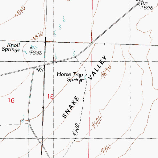 Topographic Map of Horse Trap Spring, UT