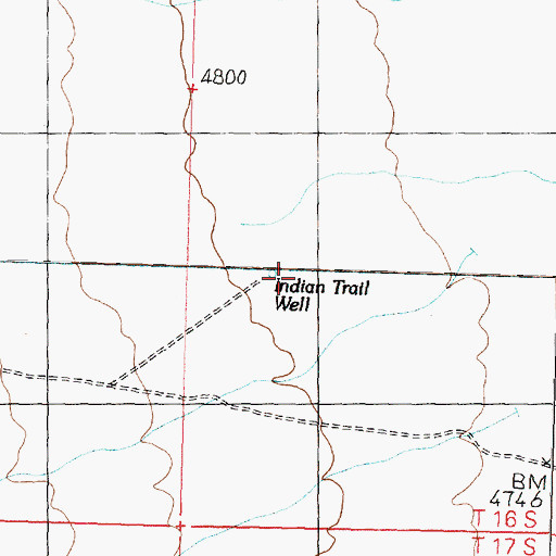 Topographic Map of Indian Trail Well, UT