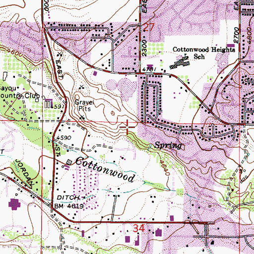 Topographic Map of Mathieu Place Condominium, UT
