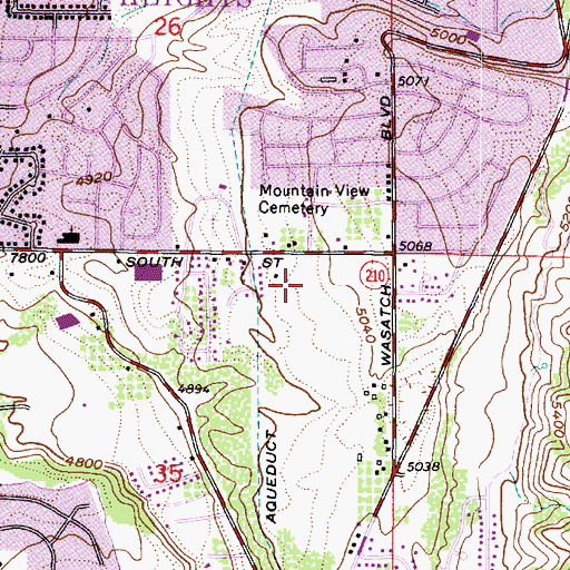 Topographic Map of Twin Peaks Condominium, UT