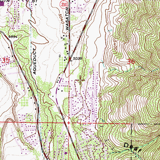 Topographic Map of Rowe Hills Condominium, UT