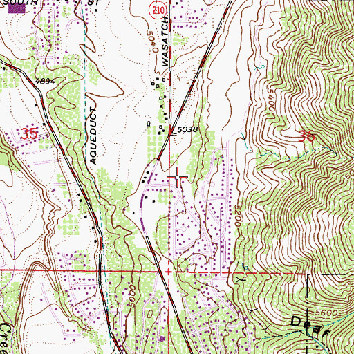 Topographic Map of Wasatch Oaks Condominium, UT